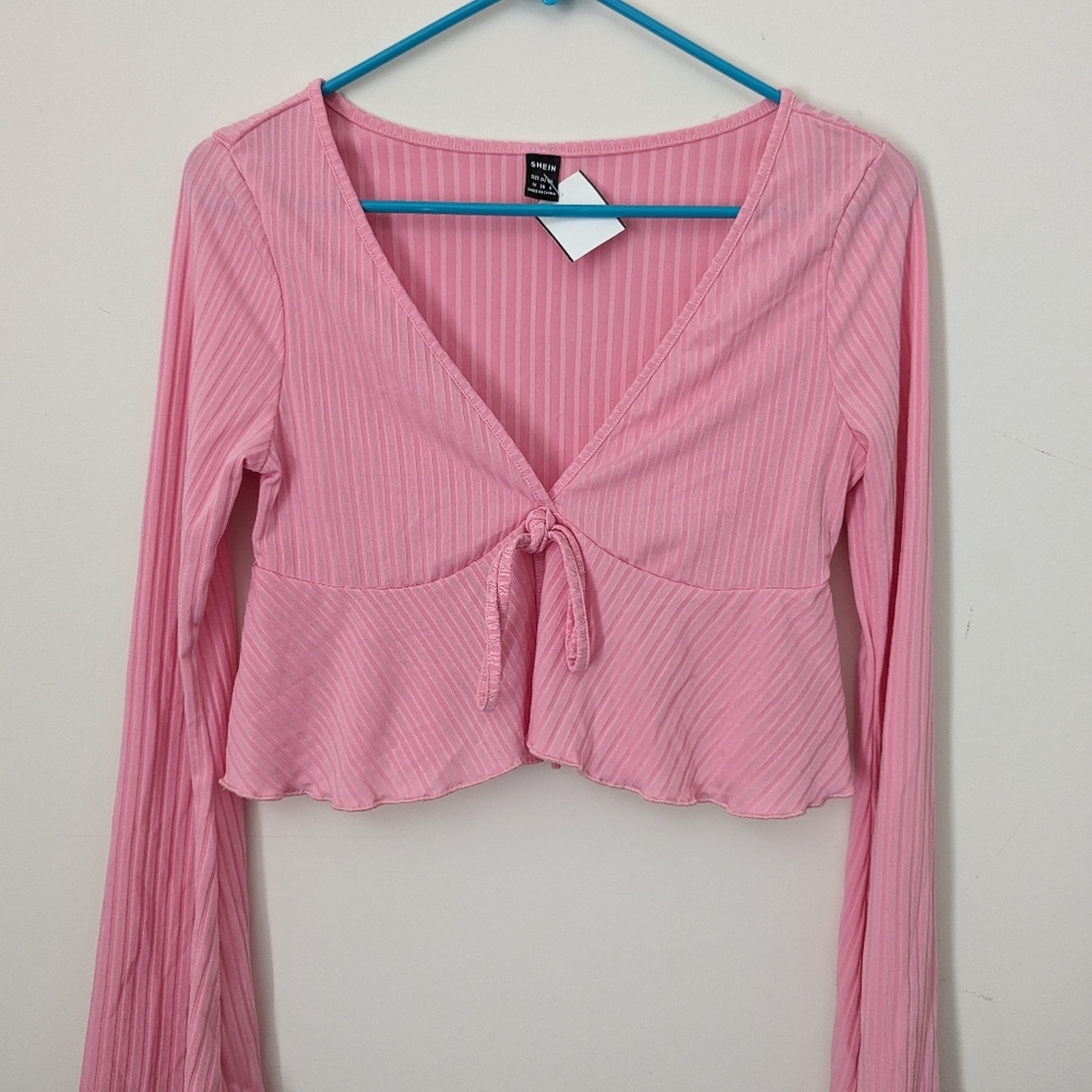 SheIn check crop top size M